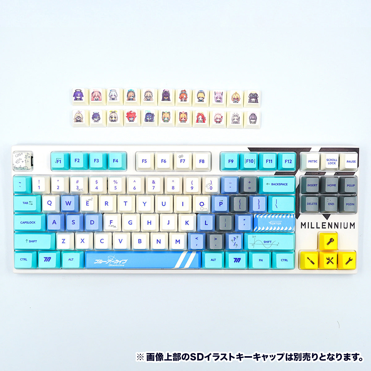 【在庫品】ふもコレ×ブルーアーカイブ キーボード ミレニアムサイエンススクール 英語配列