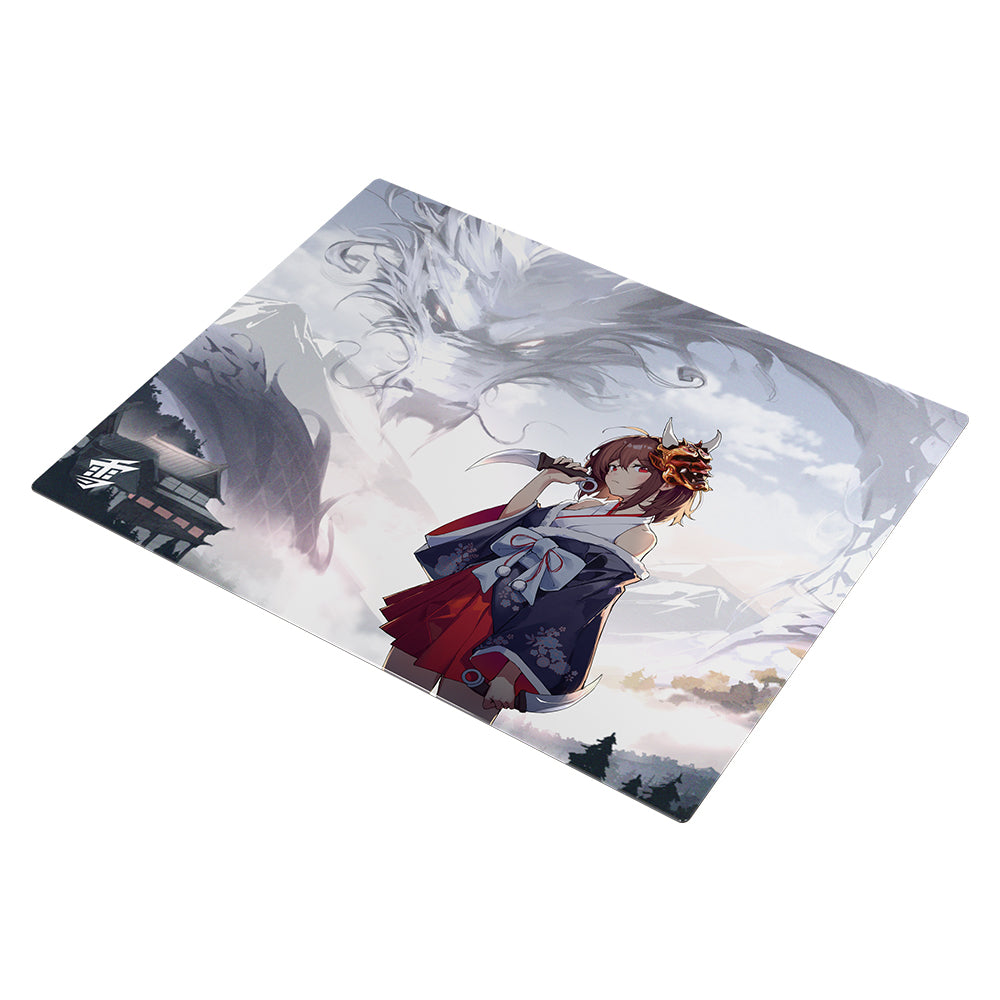 Yuki Aim(ユキエイム) ガラスマウスパッド Glass Mousepad Oni 2.0 Collection Large  DROP2｜ふもコレ(Fumo Collection)